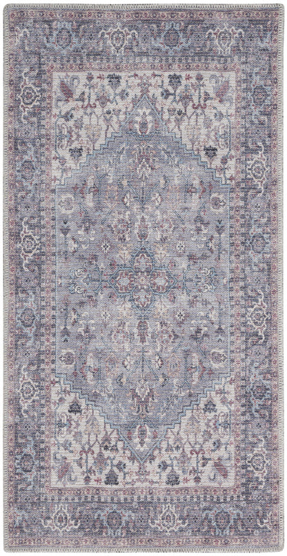 Nourison New Concept Grey Machine Washable Rug - 3' x 5'