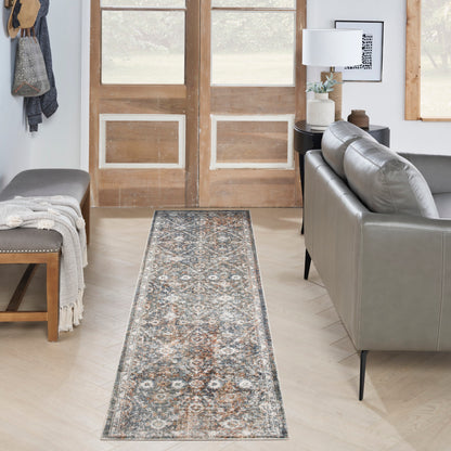 Nourison Astra Ivory & Multicolor Pet Friendly Machine Washable Rug - Room Scene
