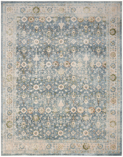 Nourison Astra Teal & Beige Pet Friendly Machine Washable Rug - Main