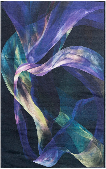 Nourison Blue & Multicolor Machine Washable Rug - 3' x 5'