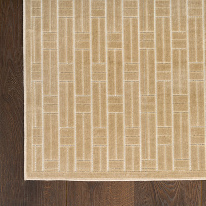Nourison Charm Beige & Ivory Pet Friendly Machine Washable Rug - Corner