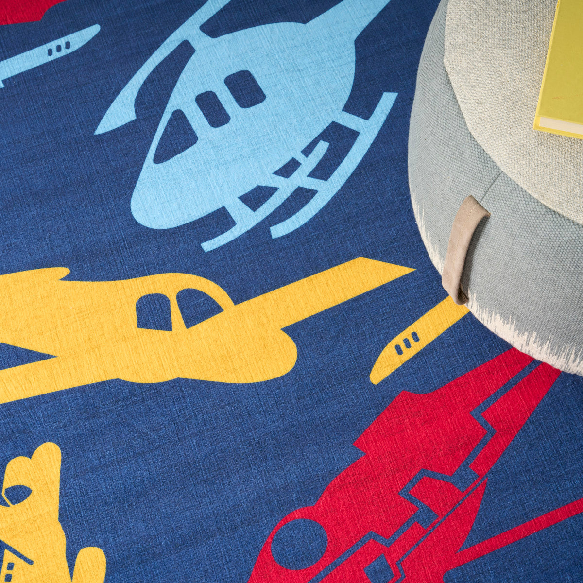 Nourison Imagination Navy & Multicolor Machine Washable Rug - Room Scene