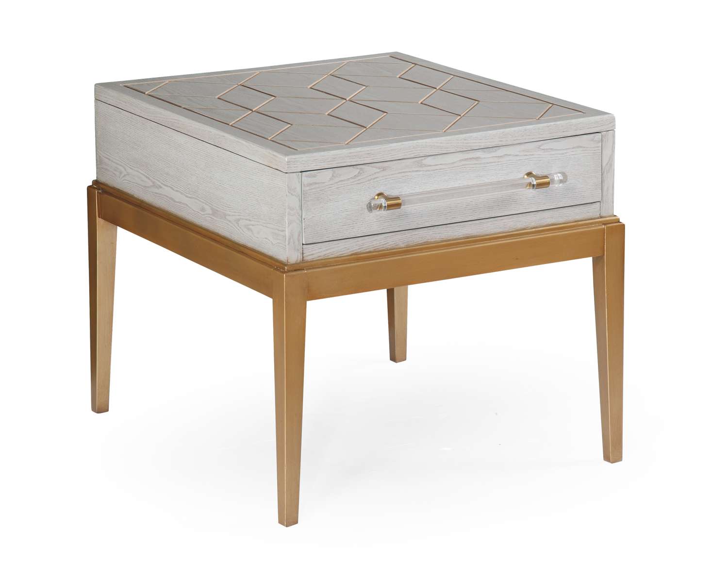 Perrine Wood Rectangular End Table - Angle