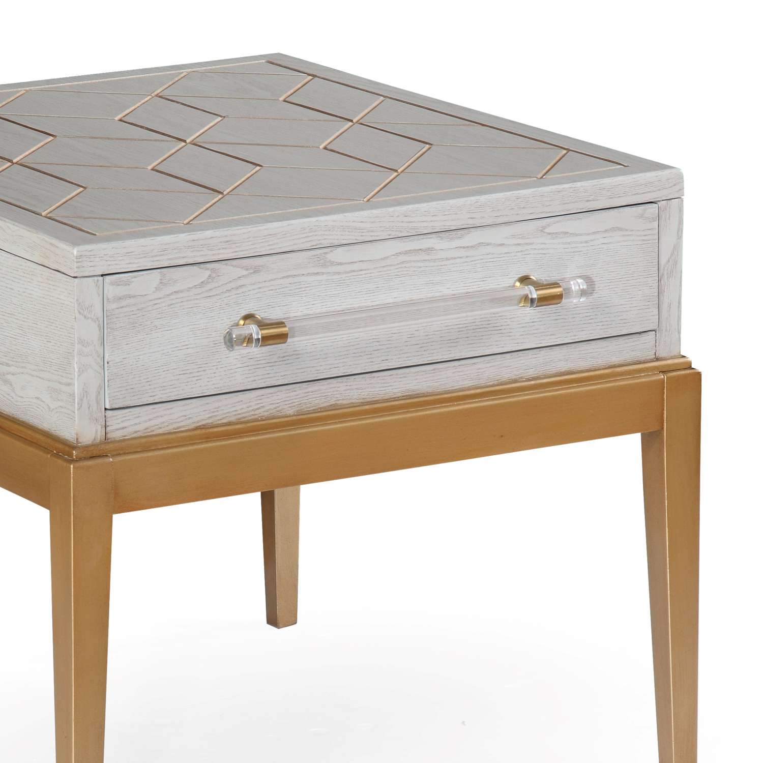 Perrine Wood Rectangular End Table - Detail
