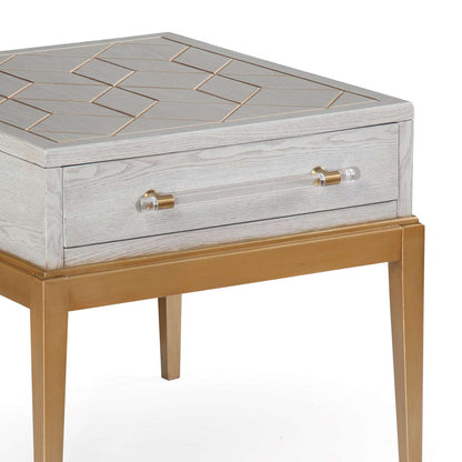 Perrine Wood Rectangular End Table - Detail