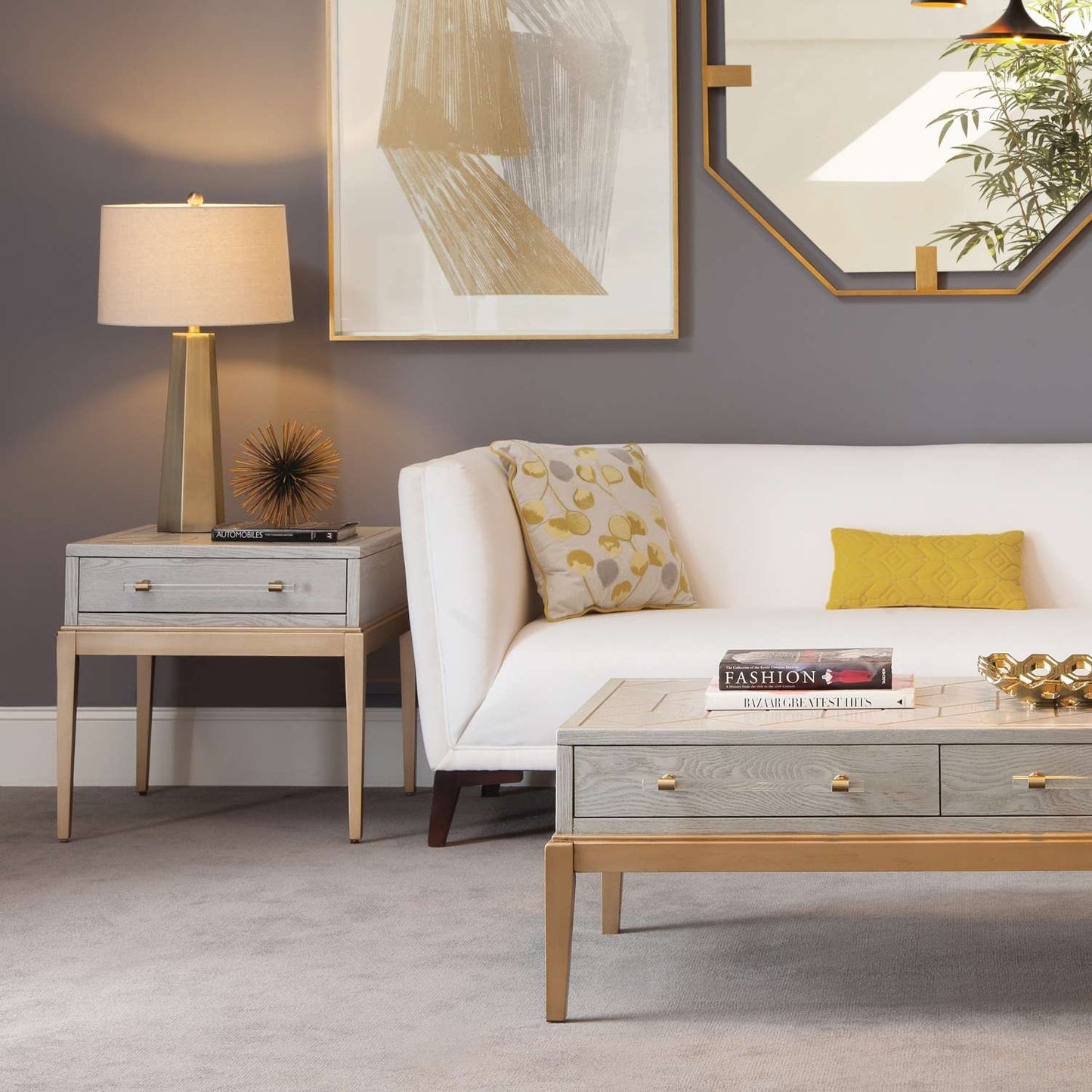 Perrine Wood Rectangular End Table - Room Scene