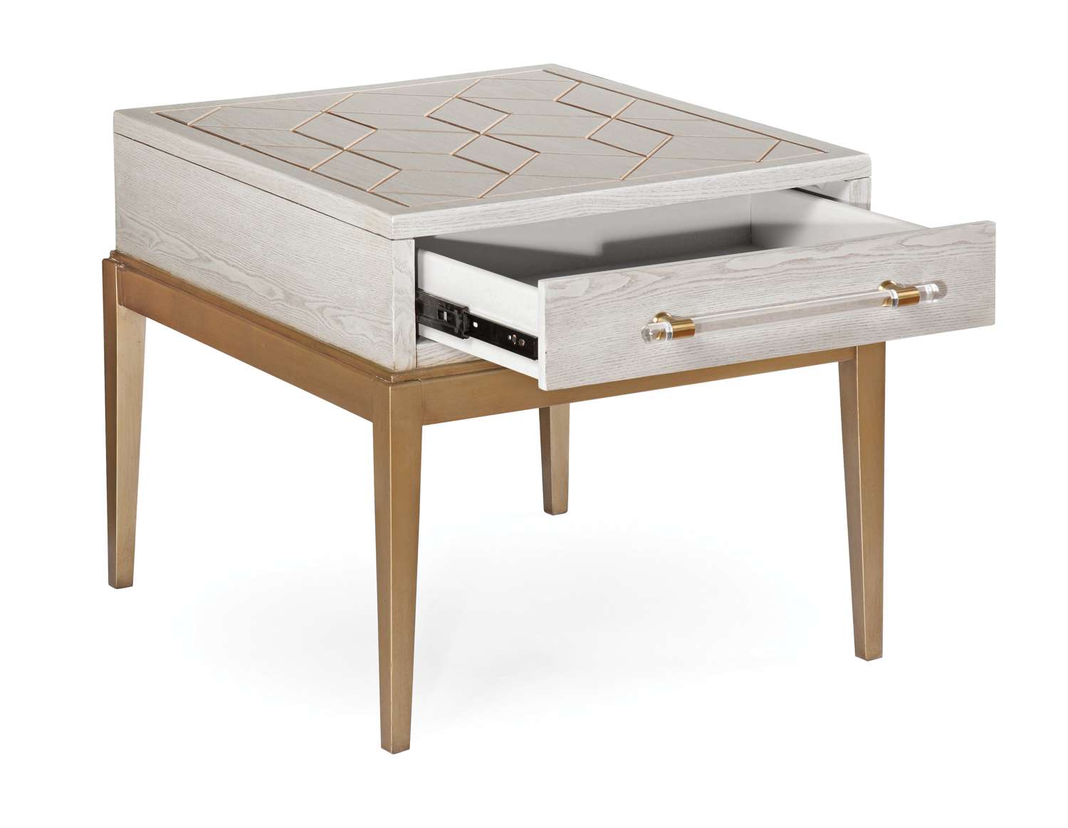Perrine White End Table - Additional