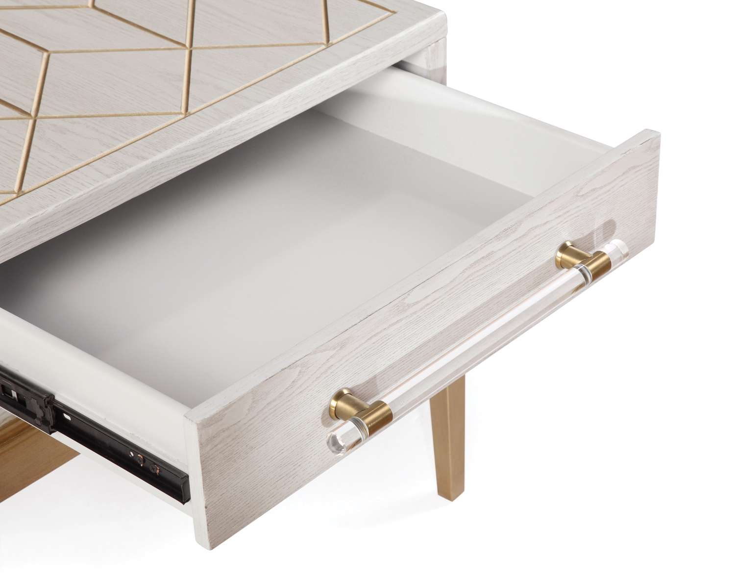 Perrine White End Table - Detail