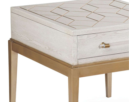 Perrine White End Table - Additional