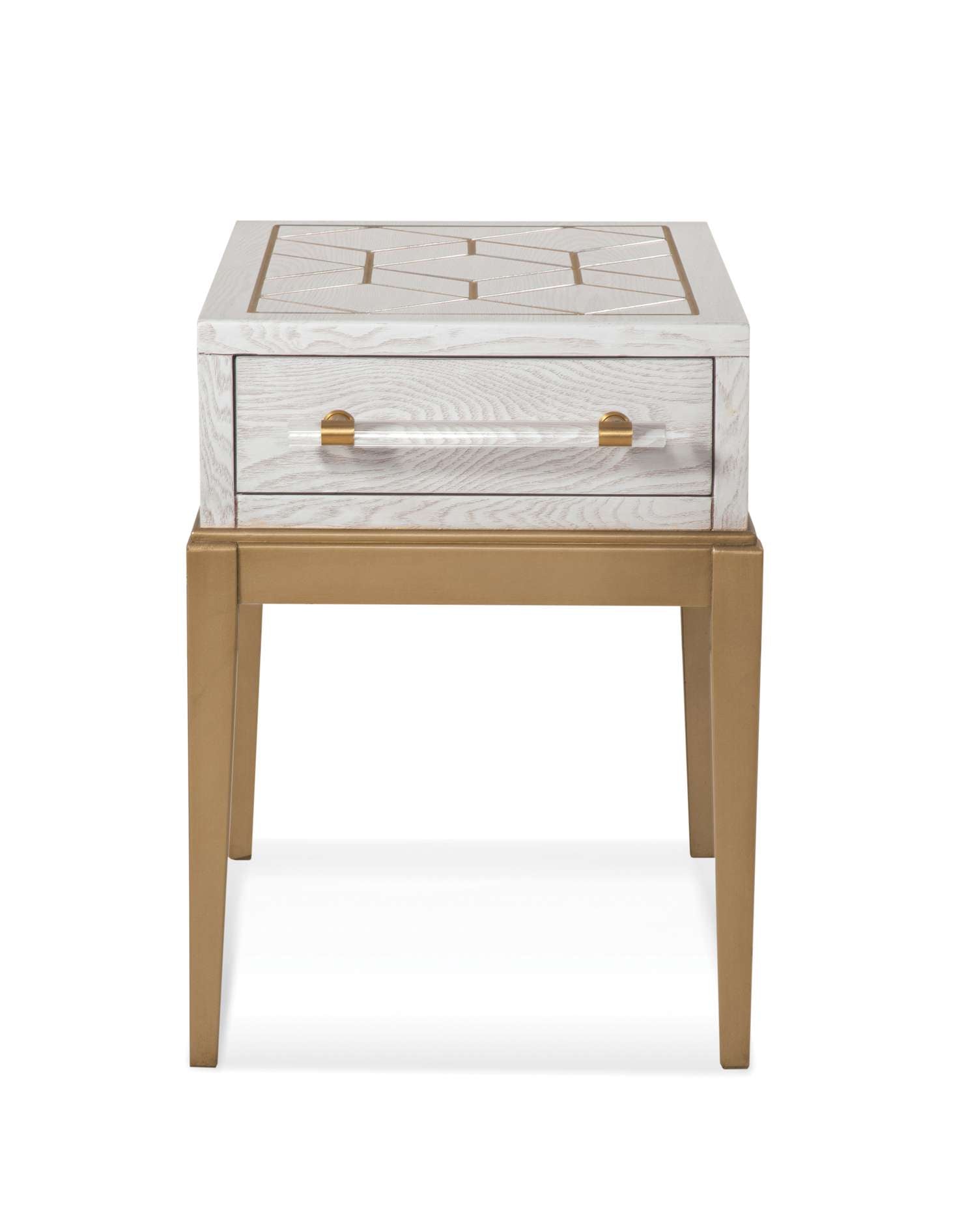Perrine White Accent Table - Straight On