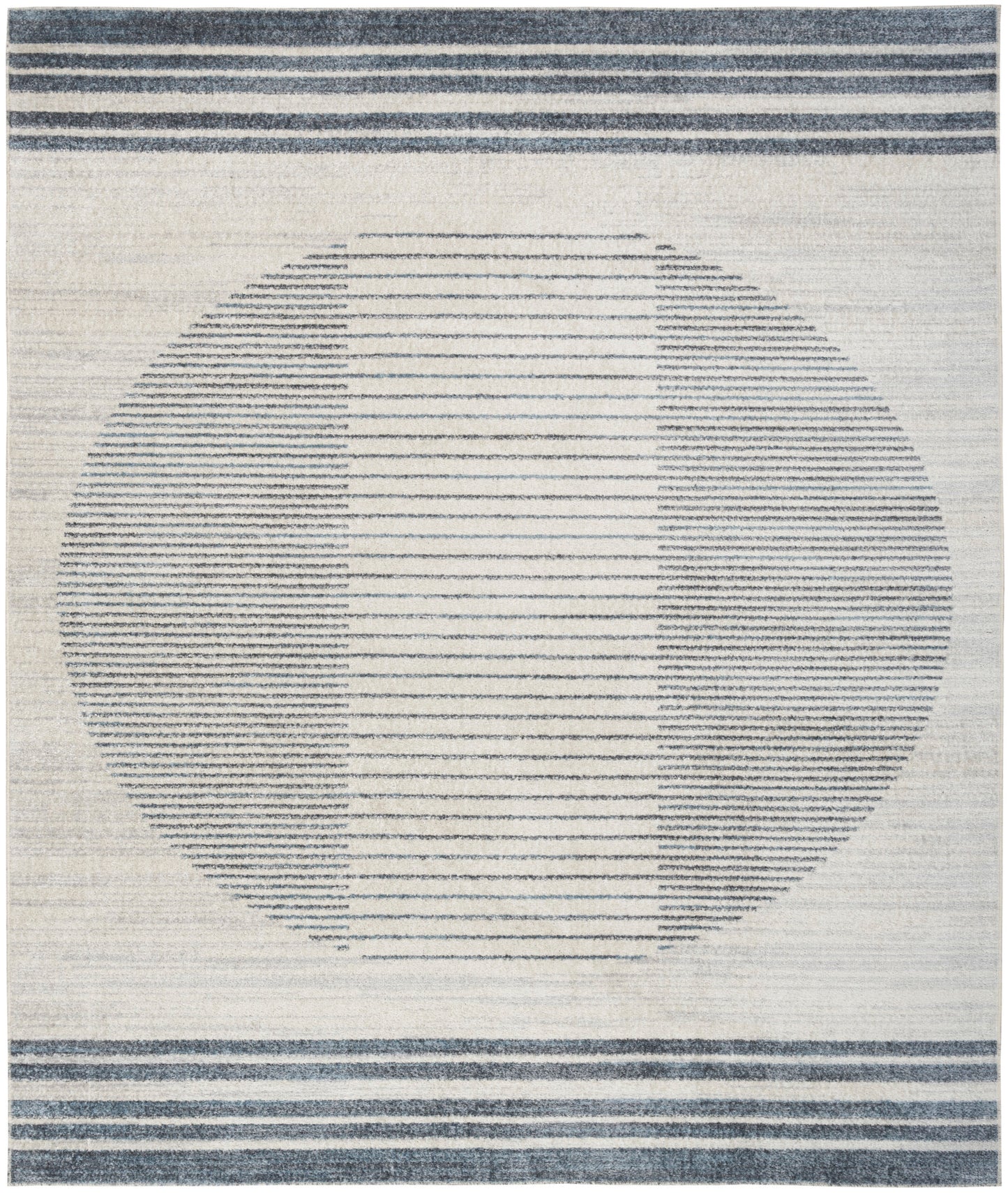 Nourison Astra Ivory & Blue Pet Friendly Machine Washable Rug - Main