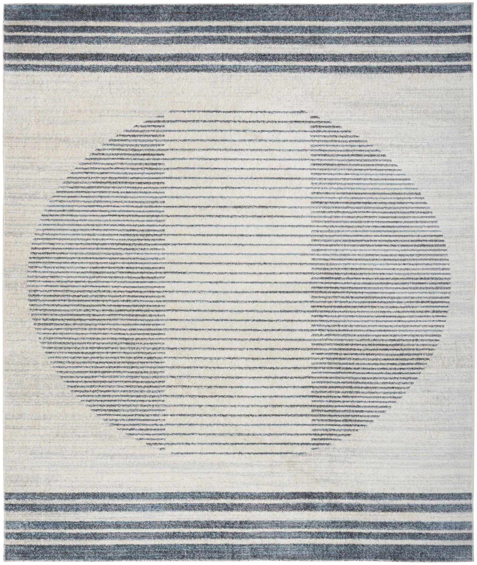 Nourison Astra Ivory & Blue Pet Friendly Machine Washable Rug - Main