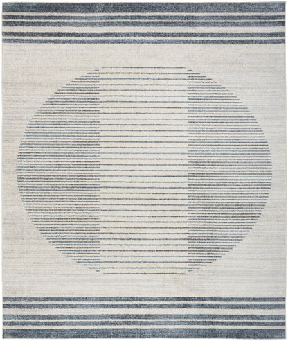 Nourison Astra Ivory & Blue Pet Friendly Machine Washable Rug - Main