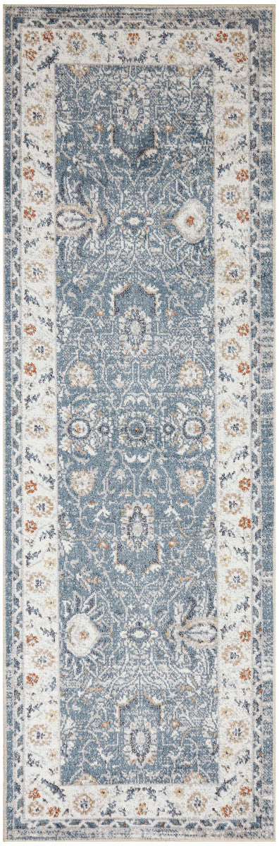 Nourison Astra Blue Pet Friendly Machine Washable Rug - 2' x 6'