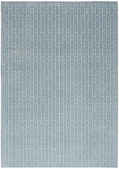 Nourison Charm Blue & Ivory Pet Friendly Machine Washable Rug - 5' x 7'