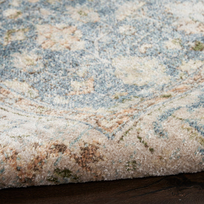 Nourison Astra Silver & Blue Pet Friendly Machine Washable Rug - Texture