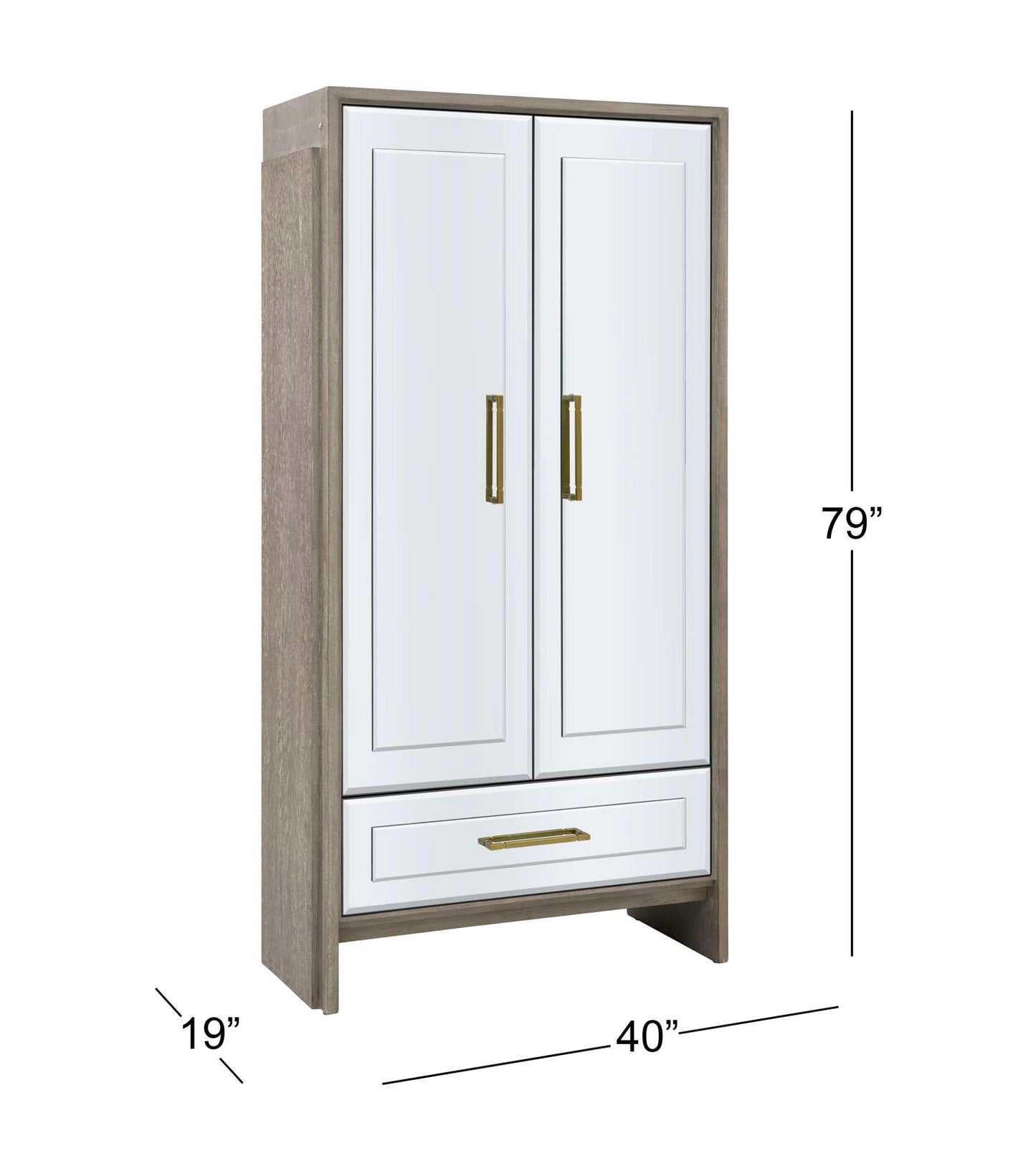 Lansing Tall Bar Cabinet - Dimensional