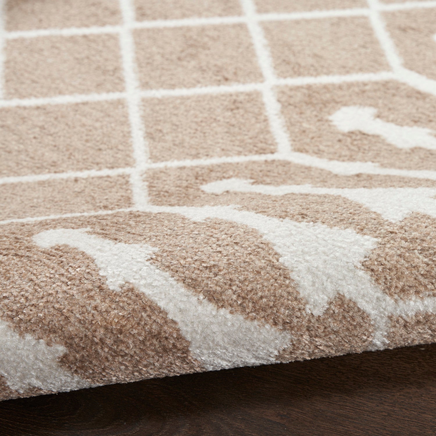 Nourison Astra Taupe Pet Friendly Machine Washable Rug - Texture