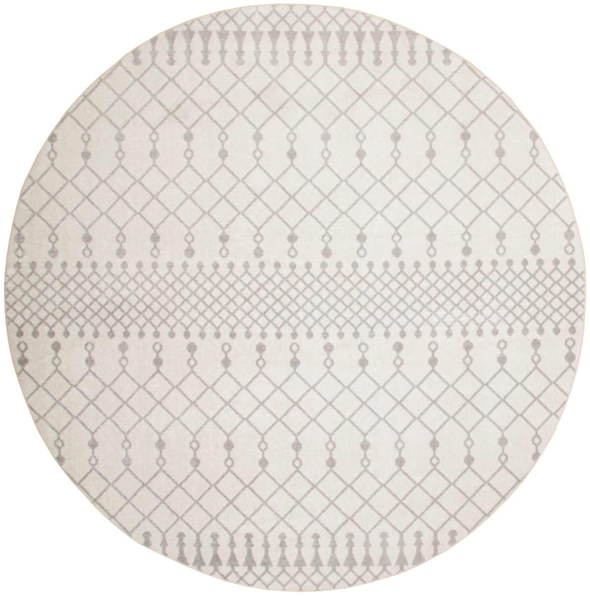 Nourison Astra Ivory Pet Friendly Machine Washable Rug - 5'3" Round