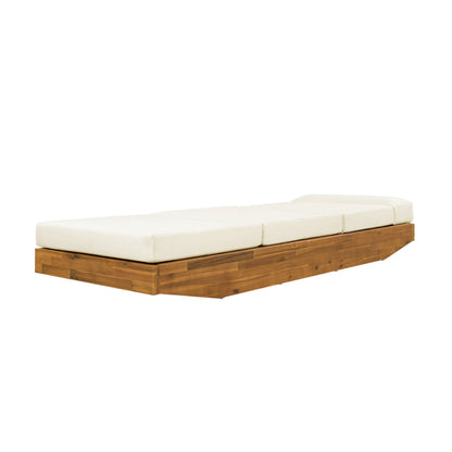 Acacia Wood Outdoor Chaise Lounge