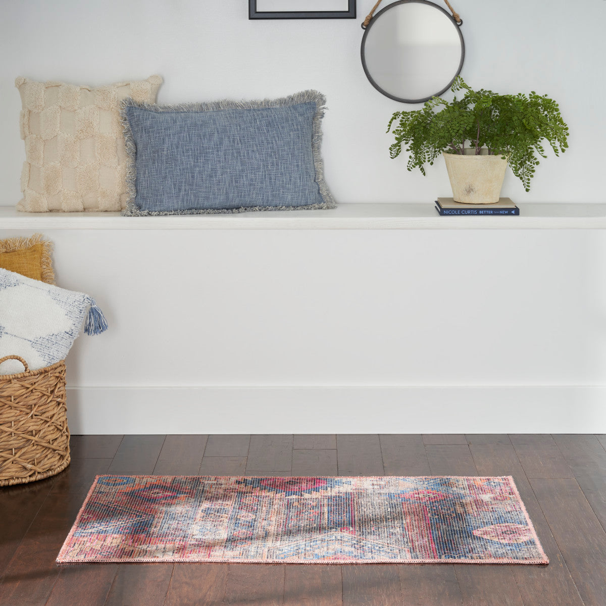 Nourison New Concept Multicolor Machine Washable Rug - Room Scene