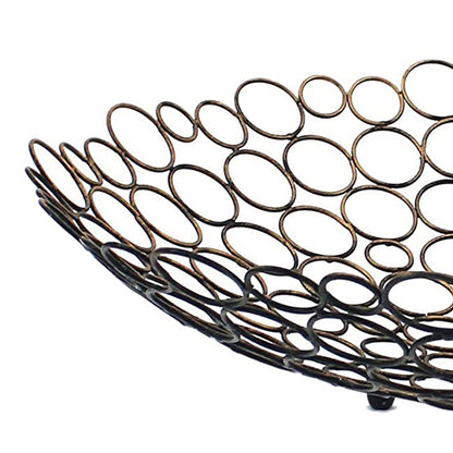Bronze Metal Round Centerpiece Bowl