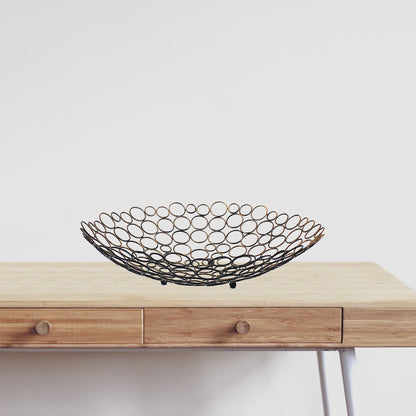 Bronze Metal Round Centerpiece Bowl