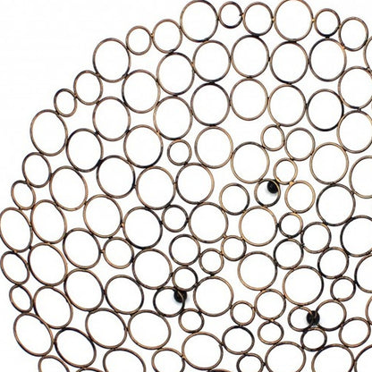 Bronze Metal Round Centerpiece Bowl