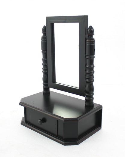 Black Wood Framed Freestanding Mirror