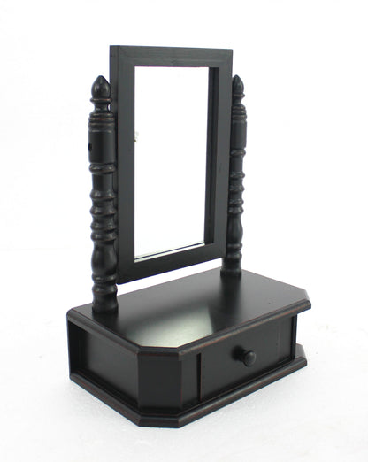 Black Wood Framed Freestanding Mirror