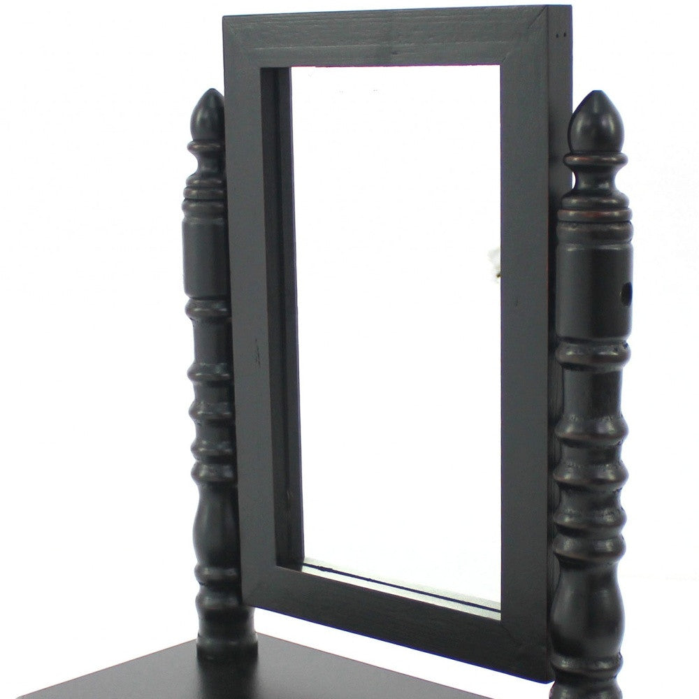 Black Wood Framed Freestanding Mirror