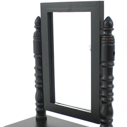 Black Wood Framed Freestanding Mirror