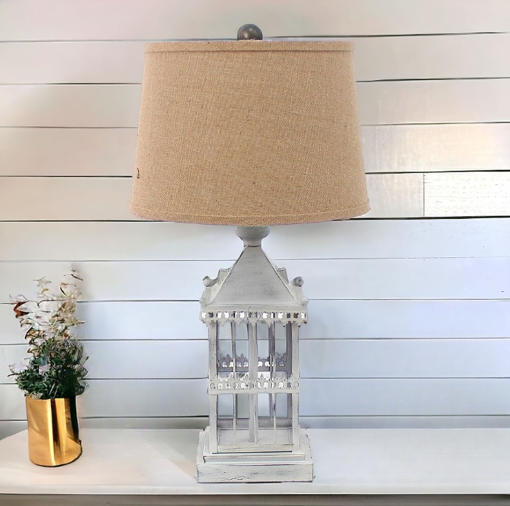 Gray Table Lamp