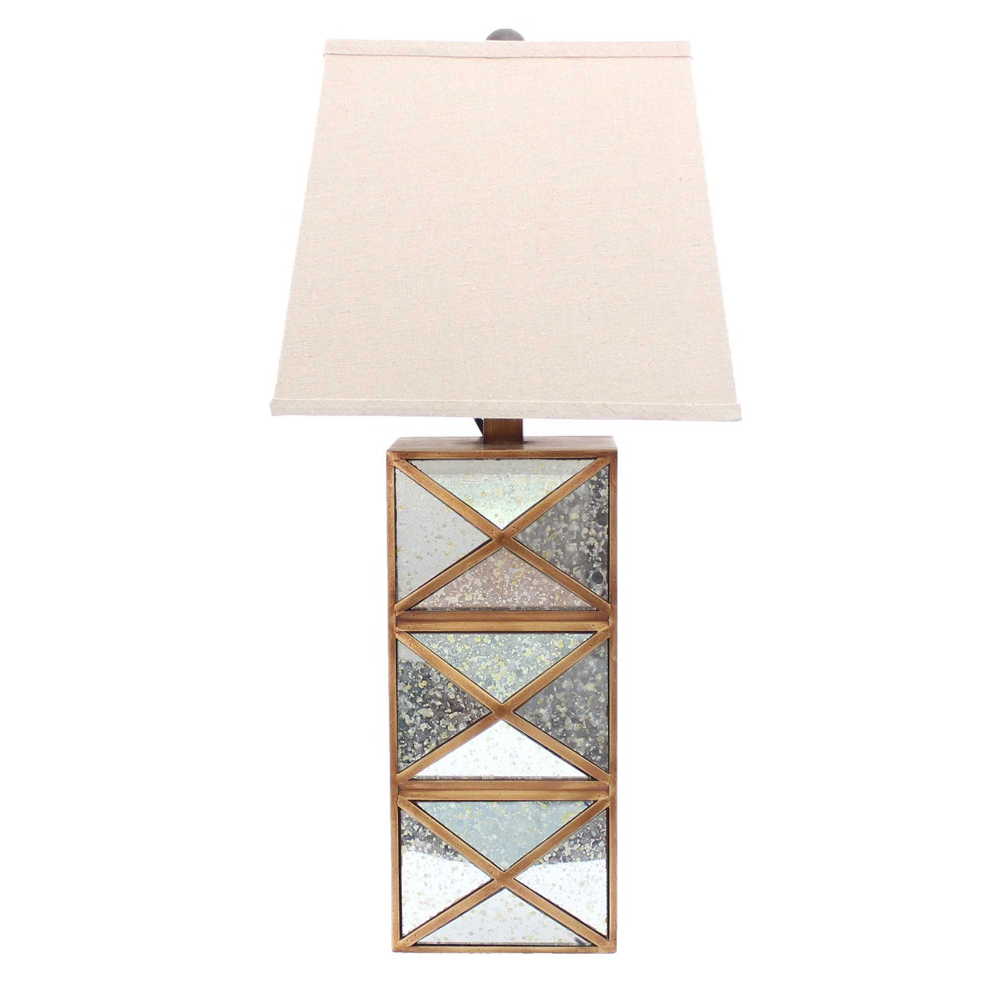 Gold Modern Illusionary Mirrored Base Table Lamp