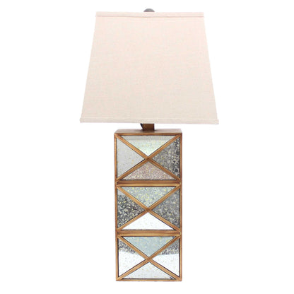 Gold Modern Illusionary Mirrored Base Table Lamp