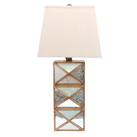 Gold Modern Illusionary Mirrored Base Table Lamp