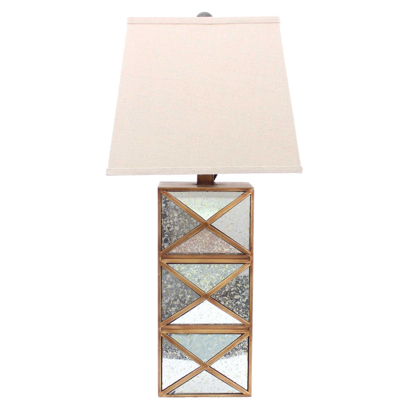 Gold Modern Illusionary Mirrored Base Table Lamp