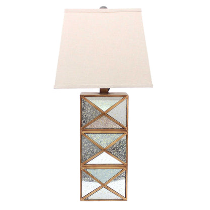 Gold Modern Illusionary Mirrored Base Table Lamp