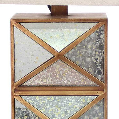 Gold Modern Illusionary Mirrored Base Table Lamp