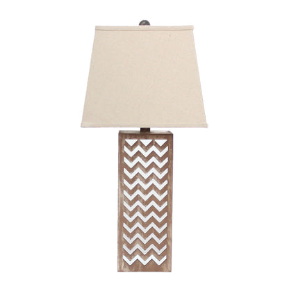 Tan Mirror Table Lamp