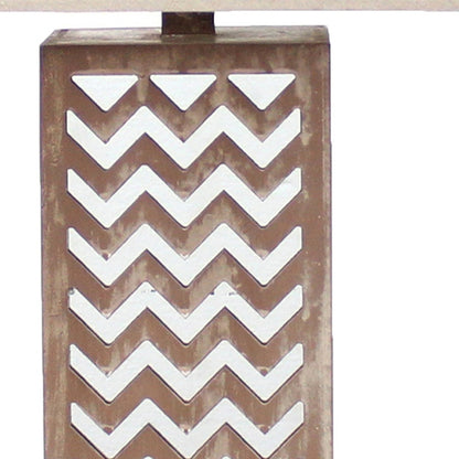 Tan Mirror Table Lamp