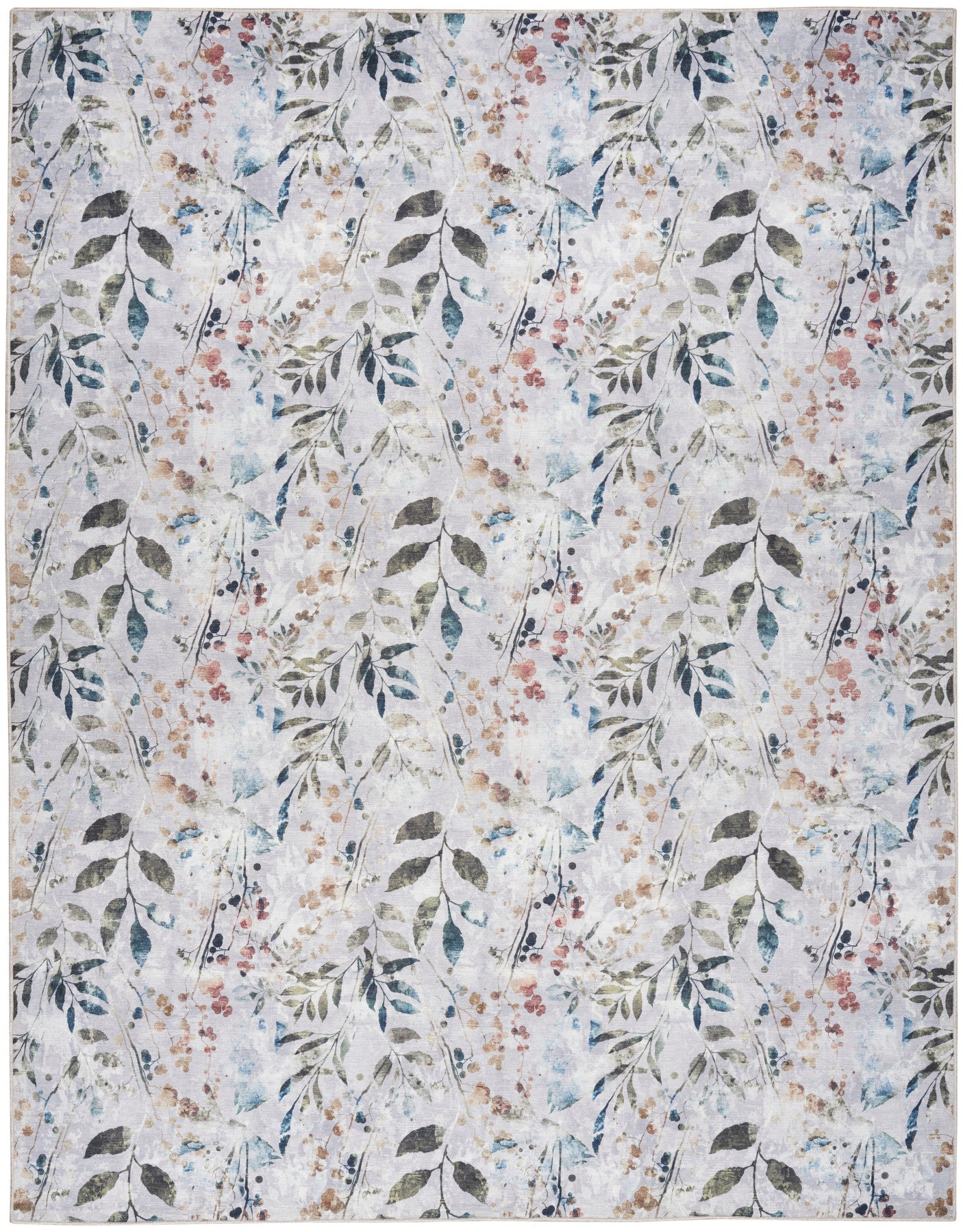Nourison Grey & Multicolor Machine Washable Rug - Main