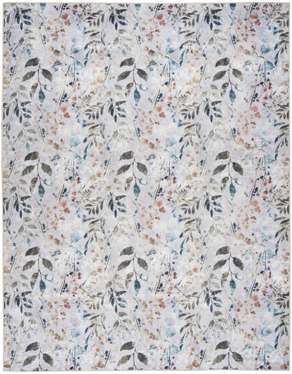 Nourison Grey & Multicolor Machine Washable Rug - Main