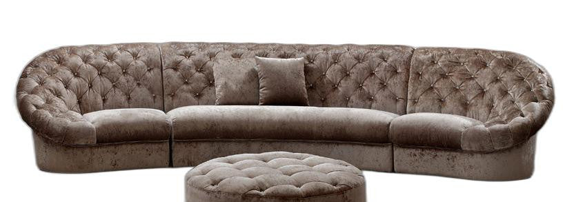 Beige Velour Sectional