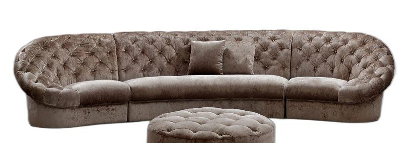 Beige Velour Sectional