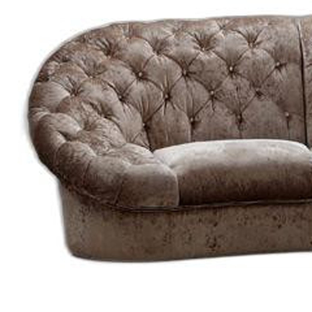 Beige Velour Sectional