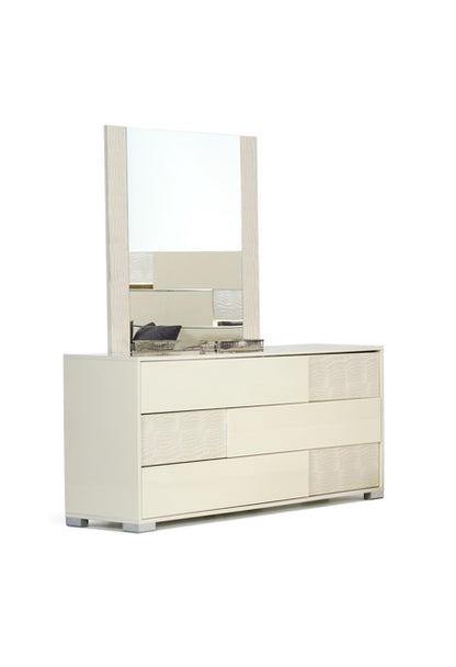 Natural Solid Wood 6-Drawer Double Dresser