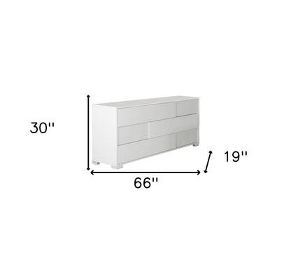 Gray Solid Wood 7-Drawer Double Dresser