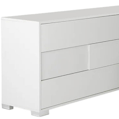 Gray Solid Wood 7-Drawer Double Dresser