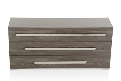 Brown Solid Wood Live Edge 5-Drawer Standard Chest